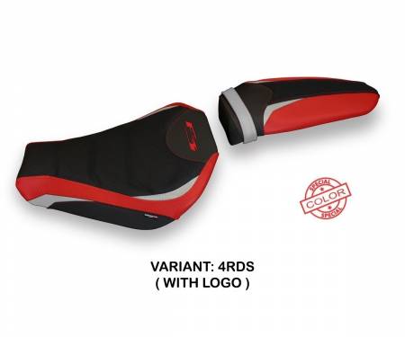 MVF3SS-4RDS-1 Seat saddle cover Savar Special Color Ultragrip Red - Silver (RDS) T.I. for MV AGUSTA F3 2012 > 2022