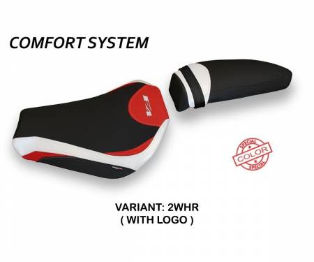MVF4AS-2WHR-1 Rivestimento sella Avezzano Special Color Comfort System Bianco - Rosso (WHR) T.I. per MV AGUSTA F4 2010 > 2020
