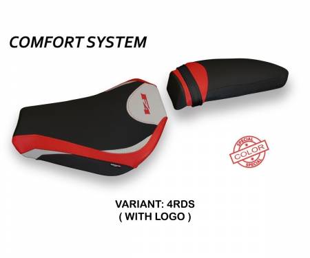 MVF4AS-4RDS-1 Seat saddle cover Avezzano Special Color Comfort System Red - Silver (RDS) T.I. for MV AGUSTA F4 2010 > 2020
