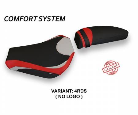 MVF4AS-4RDS-3 Seat saddle cover Avezzano Special Color Comfort System Red - Silver (RDS) T.I. for MV AGUSTA F4 2010 > 2020