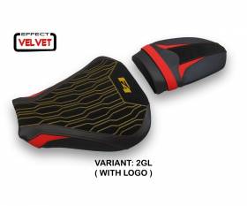 Seat saddle cover Lendorf Velvet Gold (GL) T.I. for MV AGUSTA F4 2010 > 2020