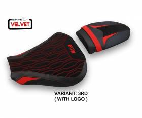 Seat saddle cover Lendorf Velvet Red (RD) T.I. for MV AGUSTA F4 2010 > 2020