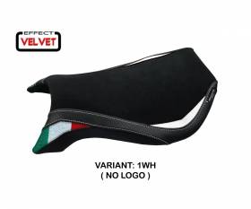 Seat saddle cover Natori Trico Velvet White (WH) T.I. for MV AGUSTA F4 1999 > 2009