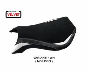 Seat saddle cover Natori Velvet White (WH) T.I. for MV AGUSTA F4 1999 > 2009