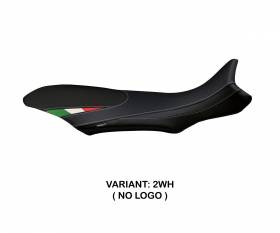 Seat saddle cover Sorrento Total Black Tricolore White (WH) T.I. for MV AGUSTA RIVALE 800 2013 > 2018