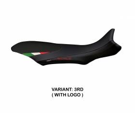 Seat saddle cover Sorrento Total Black Tricolore Red (RD) T.I. for MV AGUSTA RIVALE 800 2013 > 2018