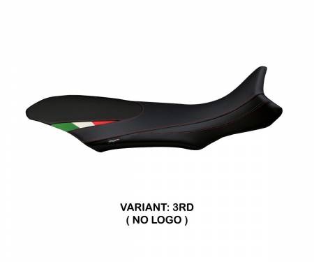 MVR8STBT-3RD-6 Seat saddle cover Sorrento Total Black Tricolore Red (RD) T.I. for MV AGUSTA RIVALE 800 2013 > 2018