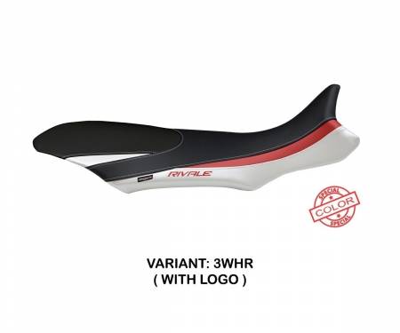 MVRV8SSC-3WHR-4 Seat saddle cover Sorrento Special Color White - Red (WHR) T.I. for MV AGUSTA RIVALE 800 2013 > 2018