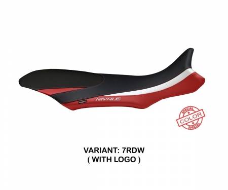 MVRV8SSC-7RDW-4 Seat saddle cover Sorrento Special Color Red - White (RDW) T.I. for MV AGUSTA RIVALE 800 2013 > 2018