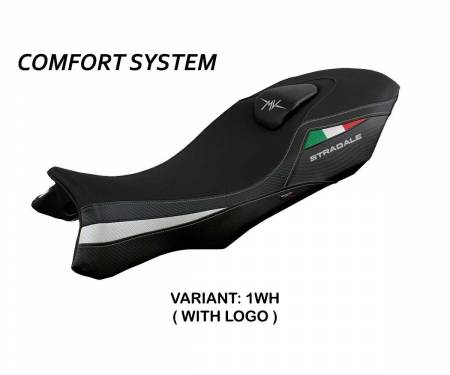 MVST8LC-1WH-1 Rivestimento sella Loei comfort system Bianco WH + logo T.I. per MV Agusta Stradale 800 2015 > 2017