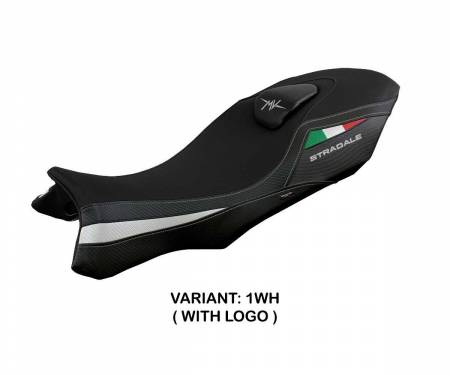 MVST8L-1WH-1 Seat saddle cover Loei White WH + logo T.I. for MV Agusta Stradale 800 2015 > 2017