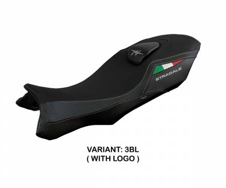 MVST8L-3BL-1 Seat saddle cover Loei Black BL + logo T.I. for MV Agusta Stradale 800 2015 > 2017