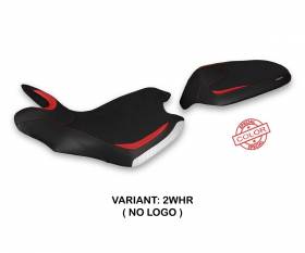 Seat saddle cover Balti Special Color White - Red (WHR) T.I. for MV AGUSTA TURISMO VELOCE 2014 > 2022