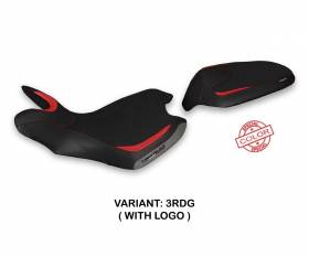 Seat saddle cover Balti Special Color Red - Gray (RDG) T.I. for MV AGUSTA TURISMO VELOCE 2014 > 2022