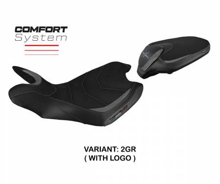 MVTVSC-2GR-1 Seat saddle cover Sahara comfort system Gray GR + logo T.I. for MV Agusta Turismo Veloce 2014 > 2020