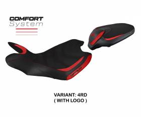 Seat saddle cover Sahara comfort system Red RD + logo T.I. for MV Agusta Turismo Veloce 2014 > 2020
