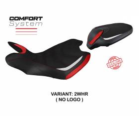 Seat saddle cover Sahara special color comfort system White - Red WHR T.I. for MV Agusta Turismo Veloce 2014 > 2020