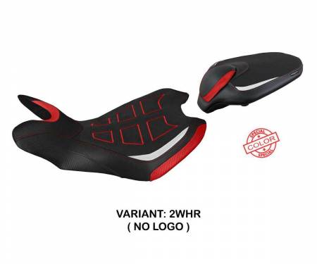 MVTVSSU-2WHR-3 Seat saddle cover Sahara special color ultragrip White - Red WHR T.I. for MV Agusta Turismo Veloce 2014 > 2020