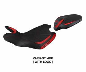 Seat saddle cover Sahara ultragrip Red RD + logo T.I. for MV Agusta Turismo Veloce 2014 > 2020