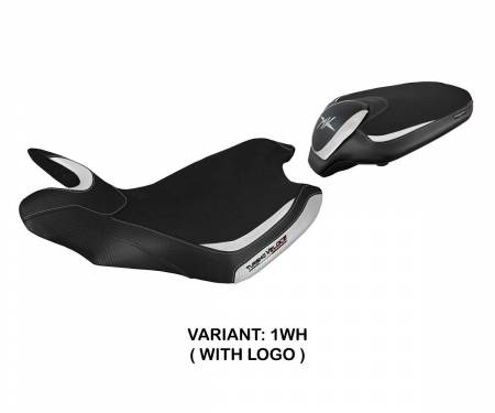 MVTVS-1WH-1 Seat saddle cover Sahara White WH + logo T.I. for MV Agusta Turismo Veloce 2014 > 2020