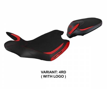 MVTVS-4RD-1 Rivestimento sella Sahara Rosso RD + logo T.I. per MV Agusta Turismo Veloce 2014 > 2020