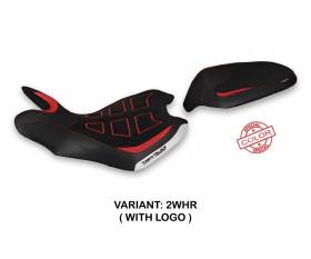 Seat saddle cover Zuata Special Color Ultragrip White - Red (WHR) T.I. for MV AGUSTA TURISMO VELOCE 2014 > 2022