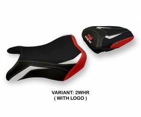 Seat saddle cover Derby Special Color White - Red (WHR) T.I. for SUZUKI GSX S 750 2017 > 2021