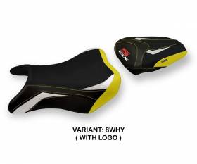 Seat saddle cover Derby Special Color White - Giallo (WHY) T.I. for SUZUKI GSX S 750 2017 > 2021