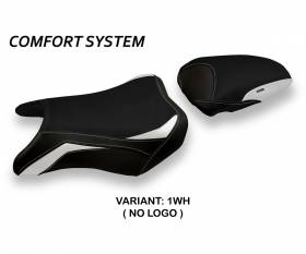 Seat saddle cover Hokota 1 Comfort System White (WH) T.I. for SUZUKI GSX S 750 2017 > 2021