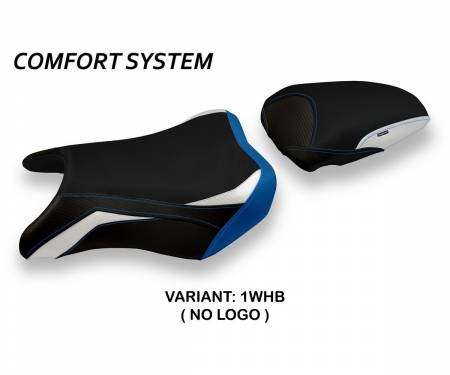 SG7SHS-1WHB-2 Housse de selle Hokota Special Color Comfort System Blanche - Bleu (WHB) T.I. pour SUZUKI GSX S 750 2017 > 2021