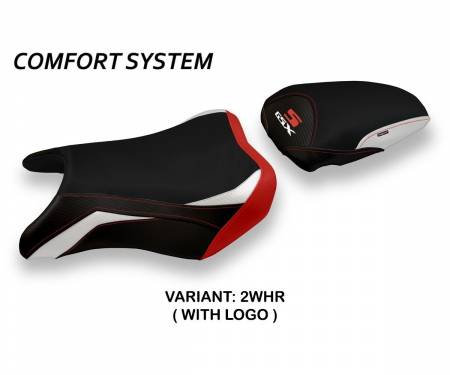 SG7SHS-2WHR-1 Seat saddle cover Hokota Special Color Comfort System White - Red (WHR) T.I. for SUZUKI GSX S 750 2017 > 2021