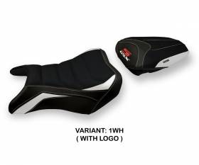 Seat saddle cover Kyoto 2 Ultragrip White (WH) T.I. for SUZUKI GSX S 750 2017 > 2021
