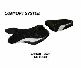 Seat saddle cover Siena 2 Comfort System White (WH) T.I. for SUZUKI GSR 750 2010 > 2017