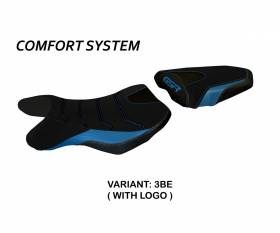 Seat saddle cover Siena 2 Comfort System Blue (BE) T.I. for SUZUKI GSR 750 2010 > 2017
