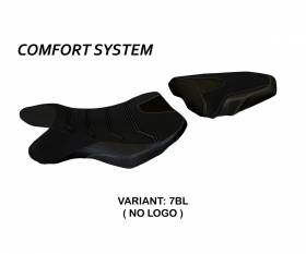 Seat saddle cover Siena 2 Comfort System Black (BL) T.I. for SUZUKI GSR 750 2010 > 2017