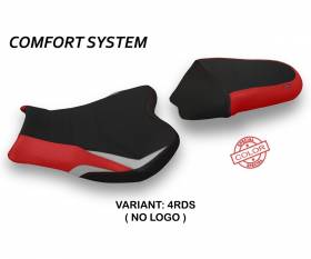 Seat saddle cover Itri Special Color 2 Comfort System Red - Silver (RDS) T.I. for SUZUKI GSX R 1000 2009 > 2016