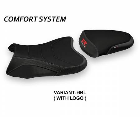 SGSXR06S-6BL-1 Seat saddle cover Sapes Comfort System Black (BL) T.I. for SUZUKI GSX R 750 2006 > 2007