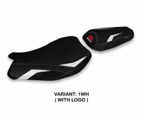 Seat saddle cover Elmas White (WH) T.I. for SUZUKI GSX R 1000 2017 > 2021