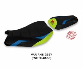 Seat saddle cover Isili Special Color Ultragrip Blue - Giallo (BEY) T.I. for SUZUKI GSX R 1000 2017 > 2021