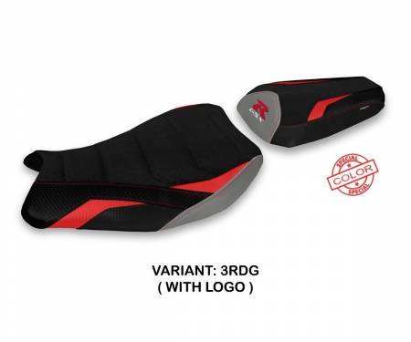 SGSXR17IS-3RDG-1 Seat saddle cover Isili Special Color Ultragrip Red - Gray (RDG) T.I. for SUZUKI GSX R 1000 2017 > 2021