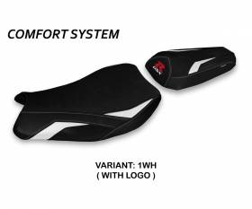 Seat saddle cover Paceco Comfort System White (WH) T.I. for SUZUKI GSX R 1000 2017 > 2021