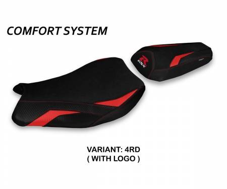 SGSXR17P-4RD-1 Seat saddle cover Paceco Comfort System Red (RD) T.I. for SUZUKI GSX R 1000 2017 > 2021