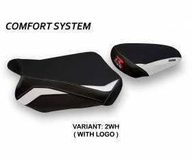 Seat saddle cover Teheran Comfort System White (WH) T.I. for SUZUKI GSX R 750 2011 > 2020