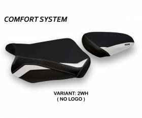Housse de selle Teheran Comfort System Blanche (WH) T.I. pour SUZUKI GSX R 750 2011 > 2020
