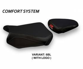 Seat saddle cover Teheran Comfort System Black (BL) T.I. for SUZUKI GSX R 750 2011 > 2020