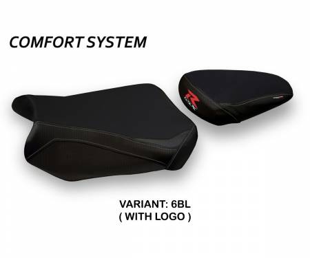 SGSXRTC-6BL-1 Housse de selle Teheran Comfort System Noir (BL) T.I. pour SUZUKI GSX R 750 2011 > 2020