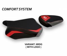 Seat saddle cover Teheran Special Color Comfort System Red - Gray (RDG) T.I. for SUZUKI GSX R 600 2011 > 2020