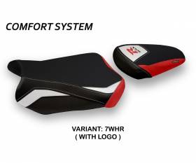 Rivestimento sella Teheran Special Color Comfort System Bianco - Rosso (WHR) T.I. per SUZUKI GSX R 600 2011 > 2020