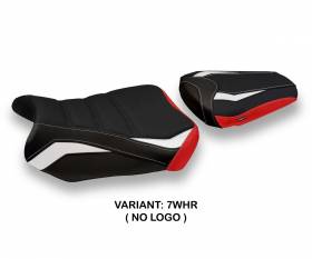 Seat saddle cover Tefè Special Color Ultragrip White - Red (WHR) T.I. for SUZUKI GSX R 750 2011 > 2020