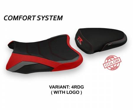 SGX1R78RS-4RDG-1 Seat saddle cover Rabbi Special Color Comfort System Red - Gray (RDG) T.I. for SUZUKI GSX R 1000 2007 > 2008